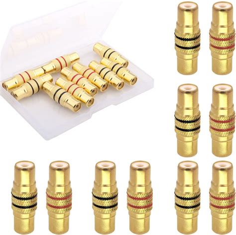 Runcci Yun Rca Female To Rca Female Coupler Gold Plated Adapter Audio Video Rca Coupler Adapter