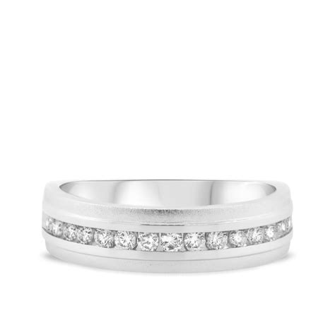 Ollie 1 Ct Tw Same Sex Mens Band Set 14k White Gold My Trio Rings