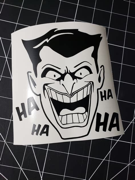 The Joker Vinyl Decalvinyl Stickervinyl Wall Decalcar Decal Etsy