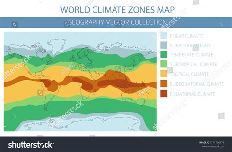 Climate Zones Of World Over Royalty Free Licensable Stock Vectors