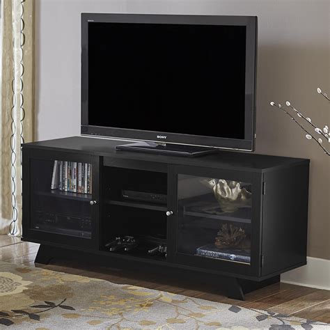 Ameriwood Home Englewood Tv Stand For Tvs Up To 55 Black Walmart