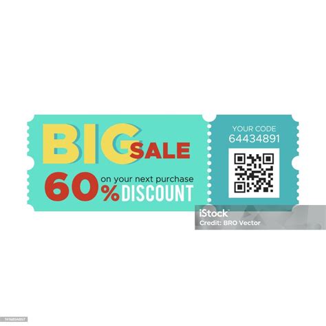 Discount 60 Coupon Voucher Templates With Percentage Marks Qr Codes