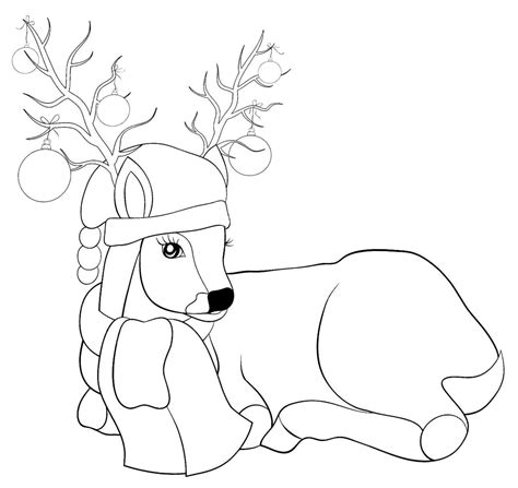 Coloriages Cerf de Noël Coloriages pour enfants WONDER DAY