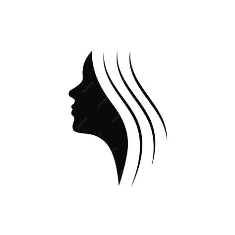 Premium Vector | Hair salon icon with art woman face silhouette