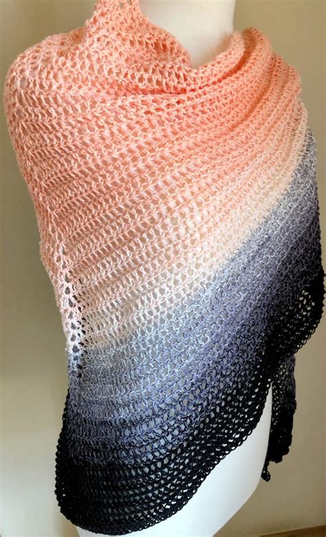 Beginner Triangle Shawl Crochet Shawl Easy Shawl Crochet Pattern