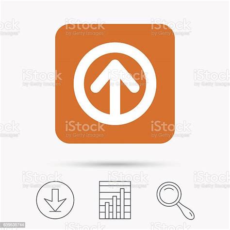 Upload Icon Load Internet Data Sign Stock Illustration Download Image