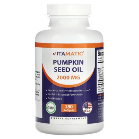 Vitamatic Pumpkin Seed Oil Mg Softgels Mg Per