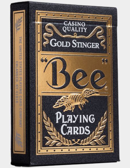 Baraja De Cartas Bee Gold Stinger Playing Cards By Us Playing Card