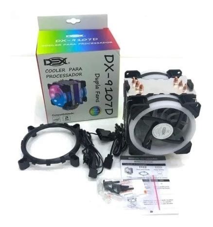 Cooler Fan Duplo Face Led Rgb Univer P Processador Intel Amd Frete Gr Tis