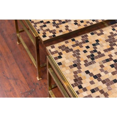 Dunbar Murano Tile Top Tables Chairish