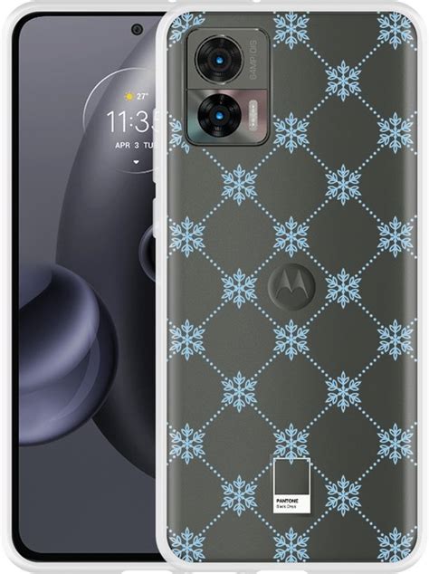 Hoesje Geschikt Voor Motorola Edge Neo Snowflake Pattern Bol