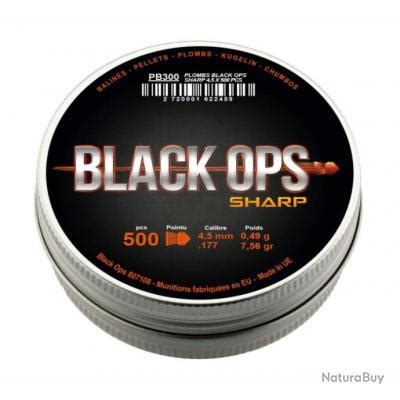 Bo Te De Plombs Black Ops Sharp T Te Pointue Cal Par