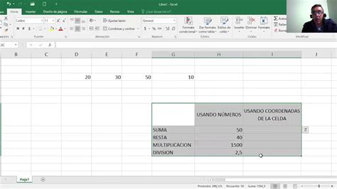 Operaciones matemáticas básicas y promedio en Excel YouTube