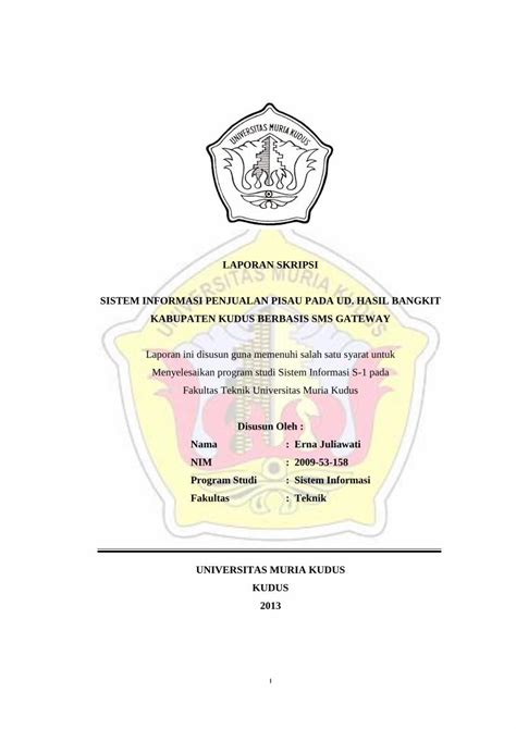 PDF LAPORAN SKRIPSI SISTEM INFORMASI PENJUALAN PISAU I LAPORAN