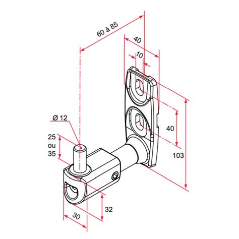 Gond De Portail R Glable Sur Platine Visser Tirard Bricozor