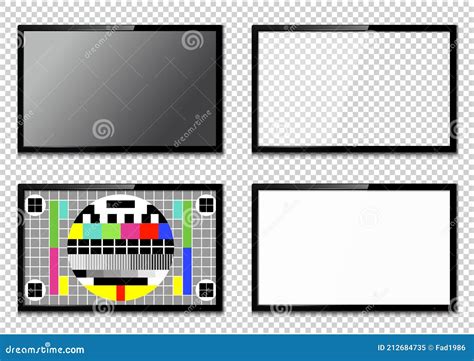 Realistic Television Tv On Transparent Background Vector