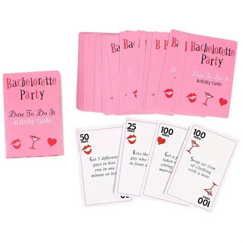 Bachelorette Party Dare Card Funny Game Card Girl Hen Night Temu