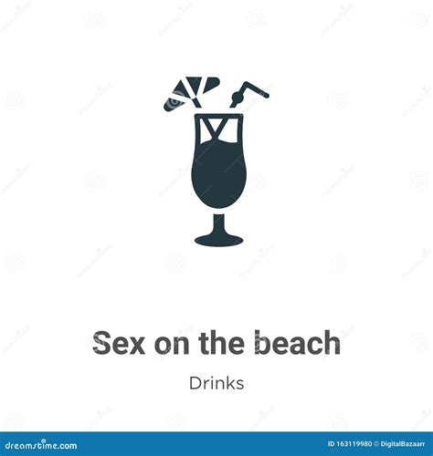 Sex On The Beach Vector Icon On White Background Flat Vector Sex On The Beach Icon Symbol Sign