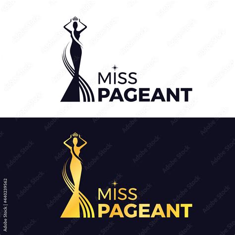 Miss Pageant Logo Black And Gold The Beauty Queen Pageant Holding