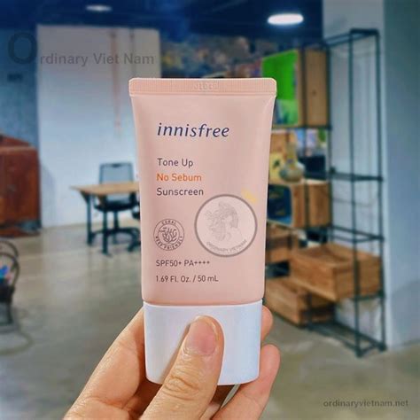 Kem Ch Ng N Ng Innisfree Tone Up No Sebum