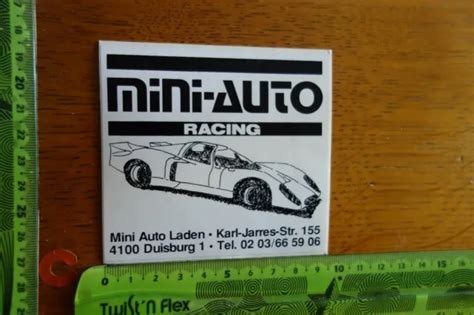 Alter Aufkleber Modellbau Modellautos Mini Auto Laden Racing Stadt