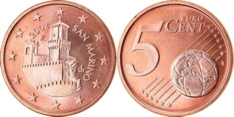 San Marino Euro Cent R Stgl Copper Plated Steel Km Ma Shops