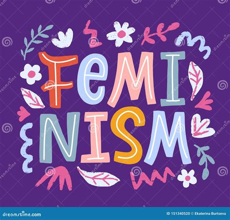 Feminism Movement Icon Women Equality Female Rights Pictogram Line