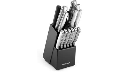 Farberware 15 Piece High Carbon Stamped Stainless Steel Kitchen Knife