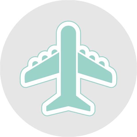 Plane Glyph Multicolor Sticker Icon 38255887 Vector Art At Vecteezy