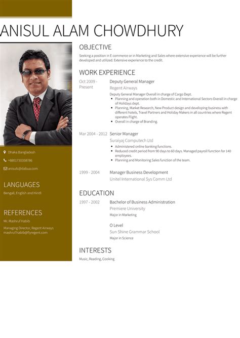 Deputy General Manager Resume Samples and Templates | VisualCV