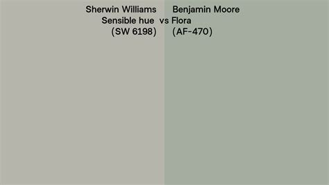 Sherwin Williams Sensible Hue Sw 6198 Vs Benjamin Moore Flora Af 470