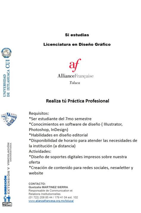 Vacante Para PrÁctica Profesional «lic En DiseÑo GrÁfico Dirección