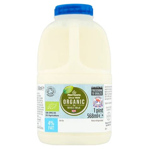 拏 Calories In Morrisons Organic Whole Milk