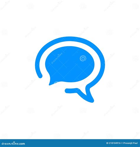 Modern Chat Icon In Circle Vector Stock Illustration Illustration Of