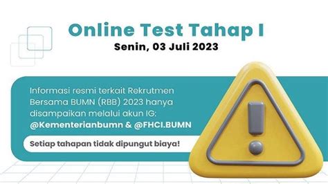 Hasil Tes Tahap 1 Rekrutmen Bersama BUMN 2023 Diumumkan Hari Ini Kapan