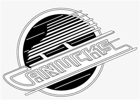 Vancouver Canucks Logo Black And White Canucks Skate Logo Transparent