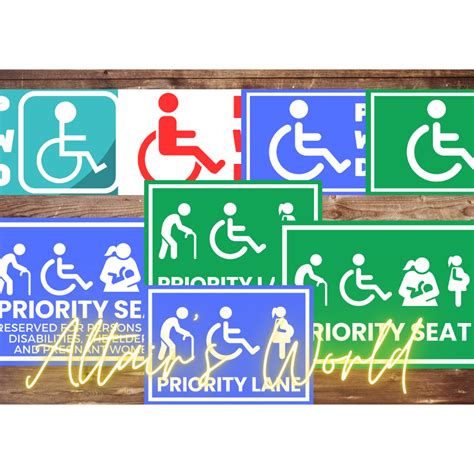 Priority Sticker Signage Priority Lane for PWD PRIORITY SEAT PWD CAR ...