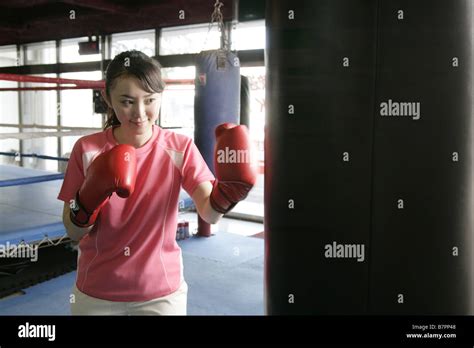 A woman boxing Stock Photo - Alamy