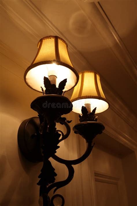 Glowing Wall Lamp Stock Photo Image Of Indoor Empty 42793156