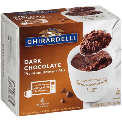 Ghirardelli Dark Chocolate Premium Brownie Mix 4 Ct 2 3 Oz Harris