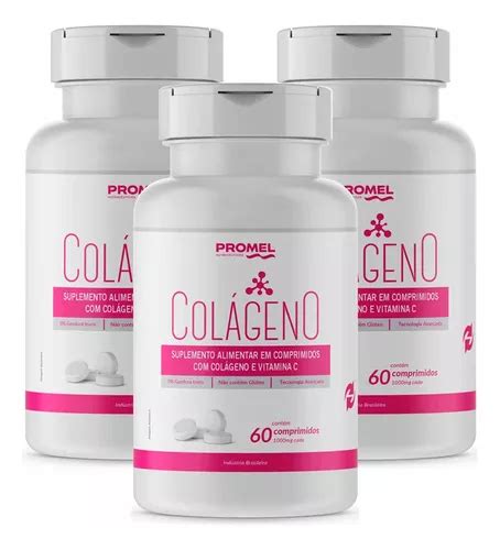 Kit Col Geno Hidrolisado Vitamina C Promel Comprimidos