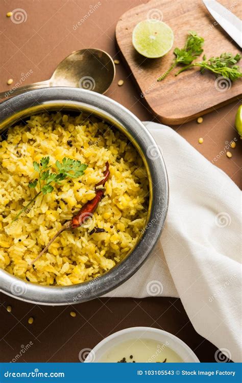 Moong Dal Khichdi Or Khichri Indian National Dish Stock Image Image