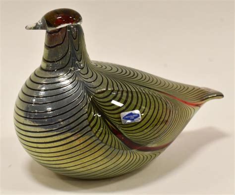 Lot Oiva Toikka Nuutajarvi Finland Art Glass Bird