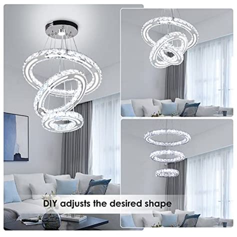 Cxgleaming Led Chandeliers Modern Ceiling Light Fixture Rings