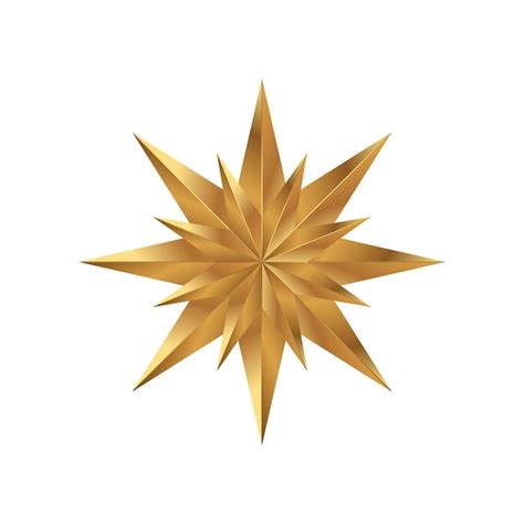 Premium Vector Golden Star Isolated On A White Background Holiday