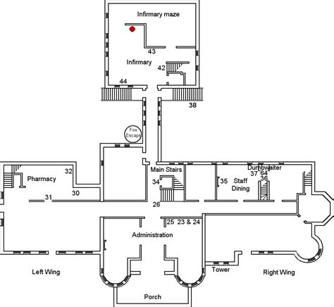 Preston Castle Floor Maps - First Floor