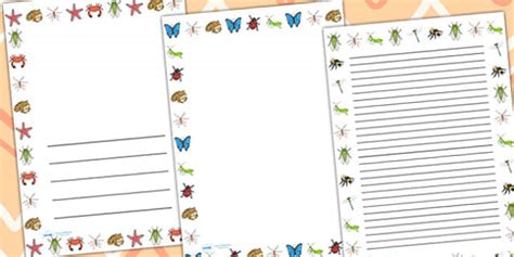 Minibeasts Page Border Portrait Teacher Made Twinkl