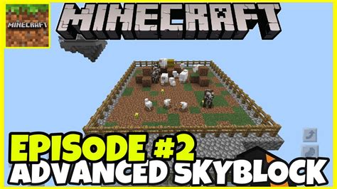 MAKING A FARM IN SKYBLOCK Advanced Minecraft P E IOS Android Lets