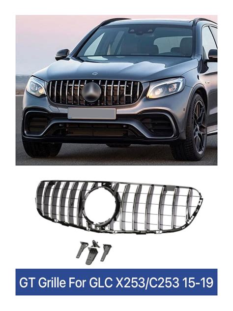 Black Silver Front Bumper Panamericana Gt Style Grille For Mercedes