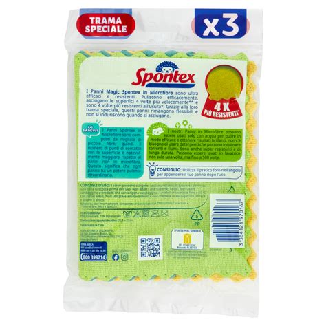 Spontex Microfibre Panni Magic X3 Carrefour